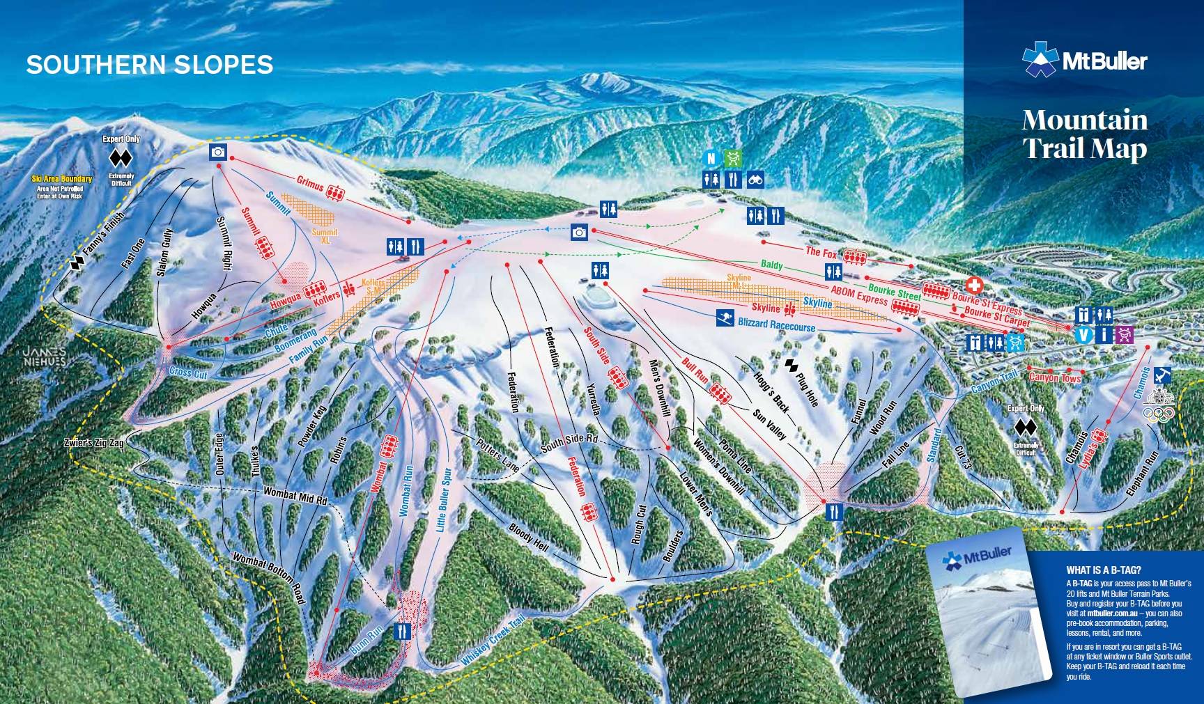 Piste map Mount Buller