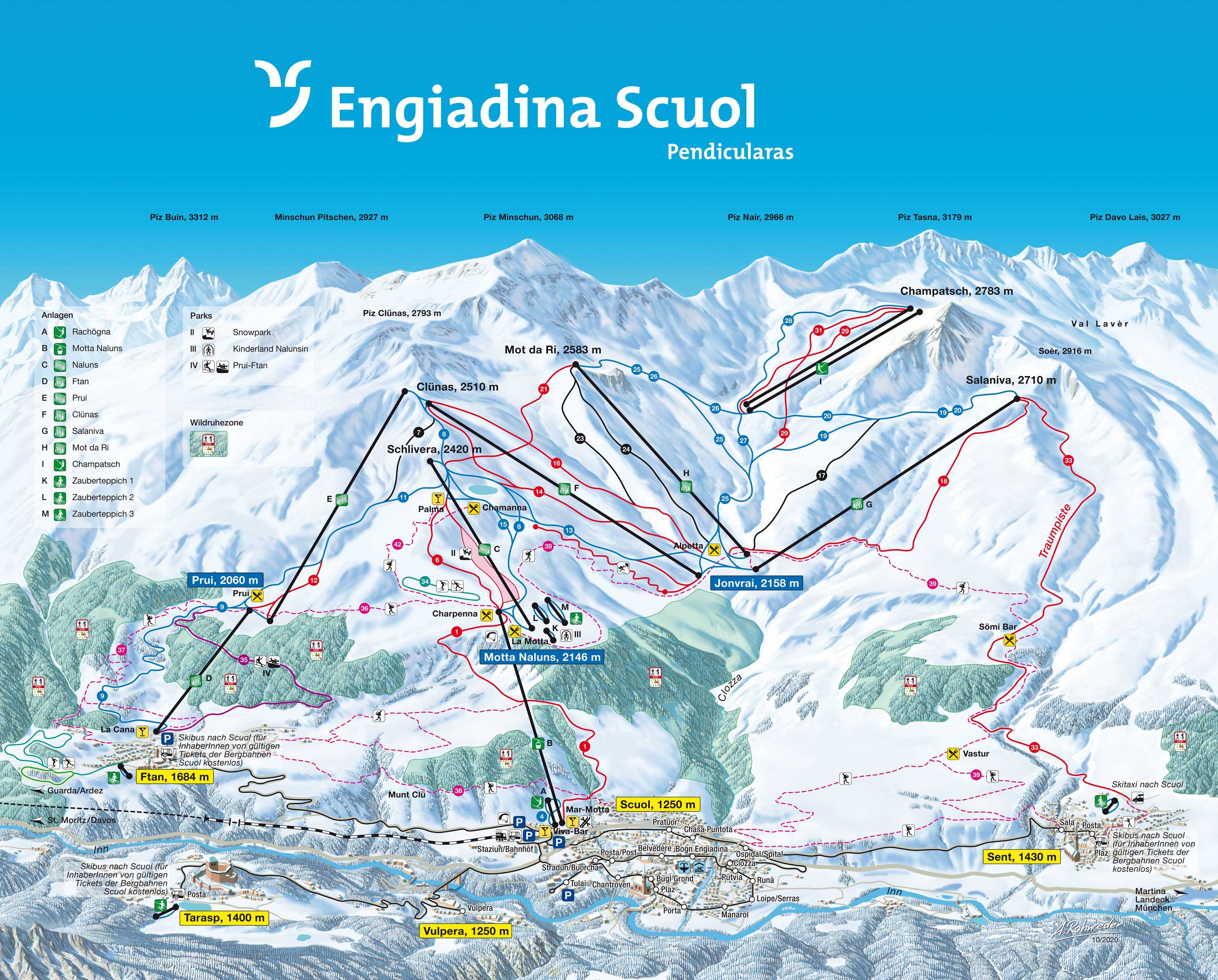 Piste map Scuol