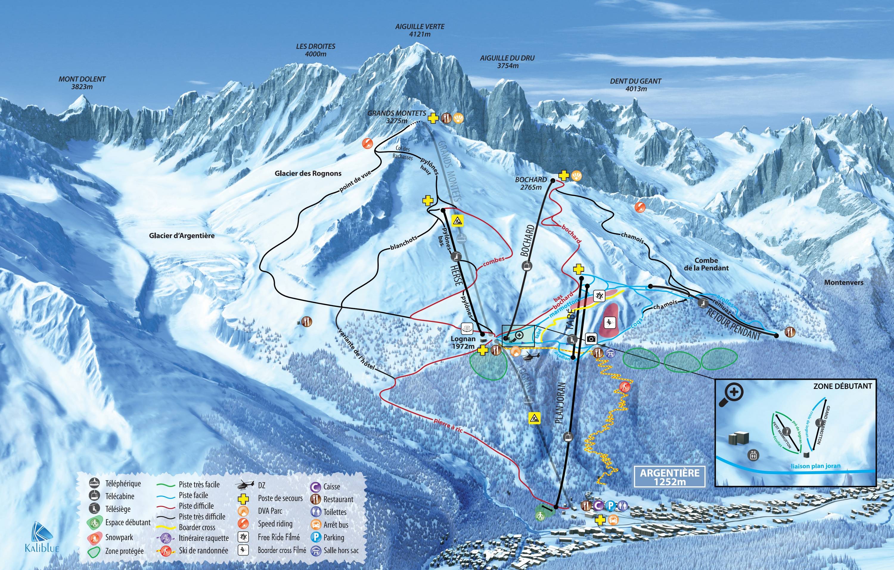 Piste map Chamonix