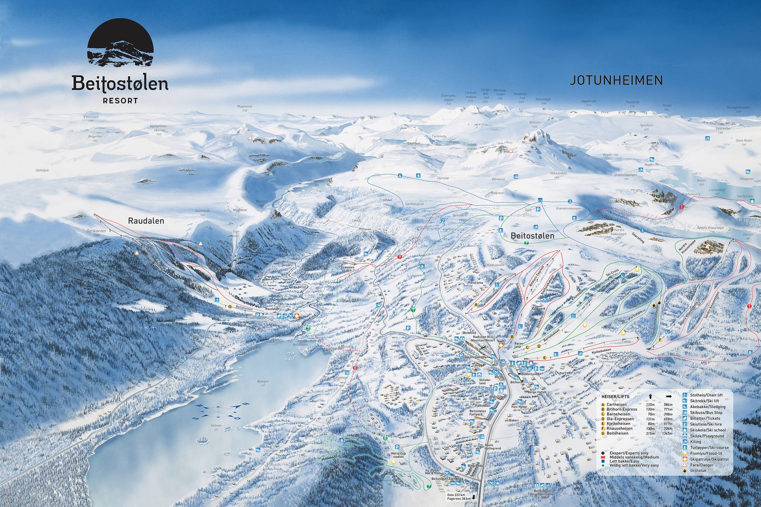 Piste map Beitostlen