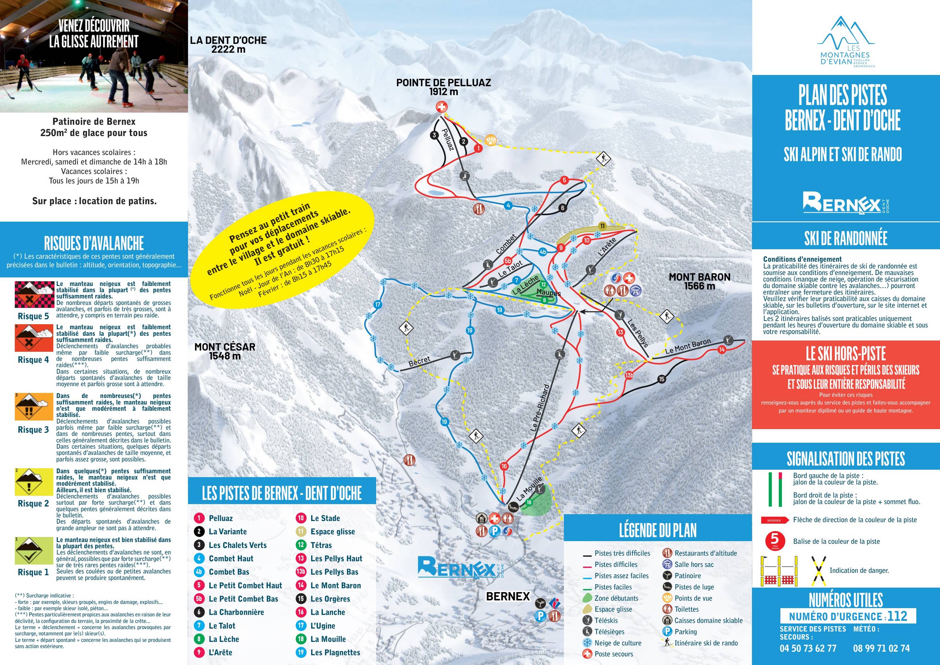 Piste map Bernex