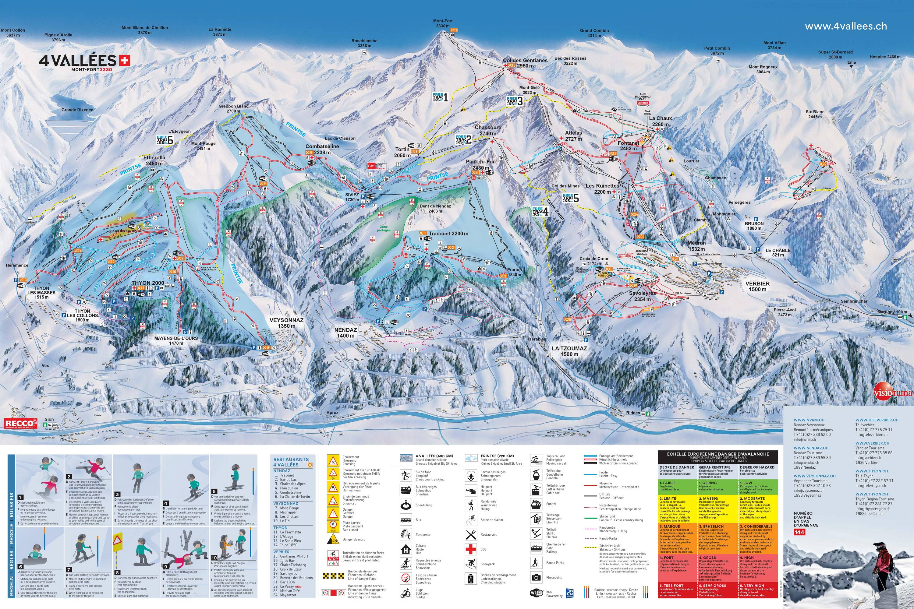 Piste map for Verbier | FindSkiHolidays.com