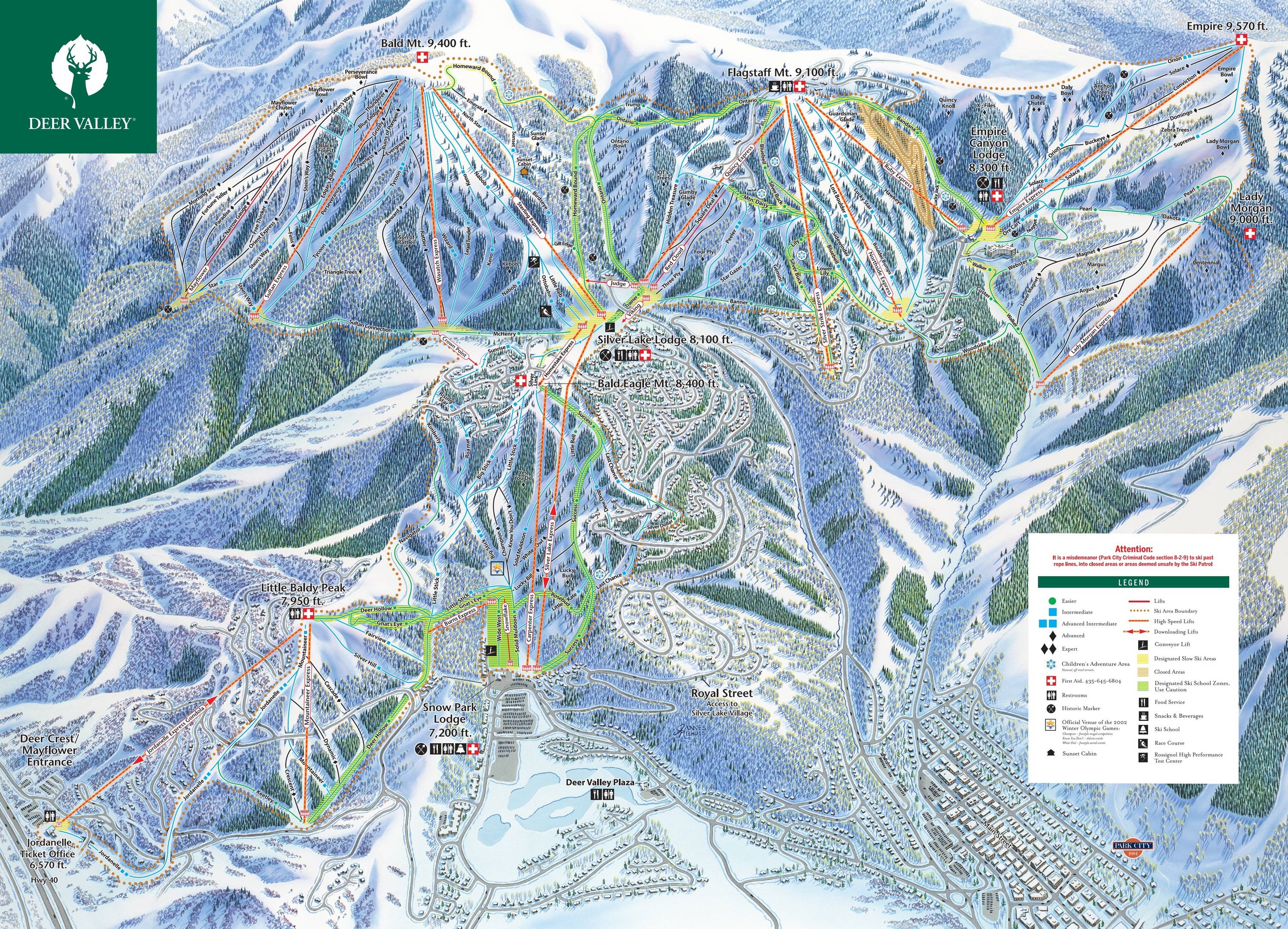 Piste map Deer Valley