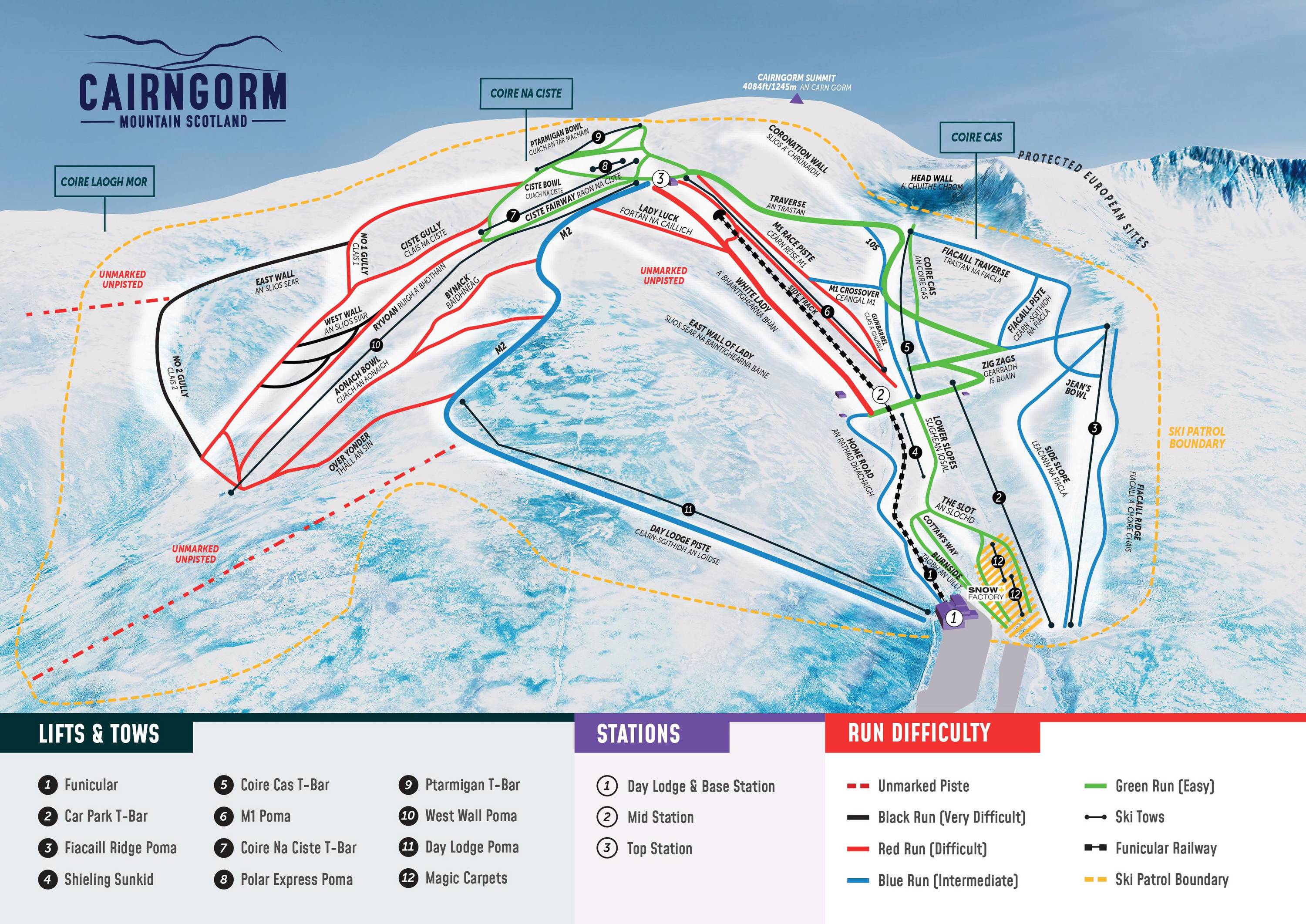 Piste map Cairngorm