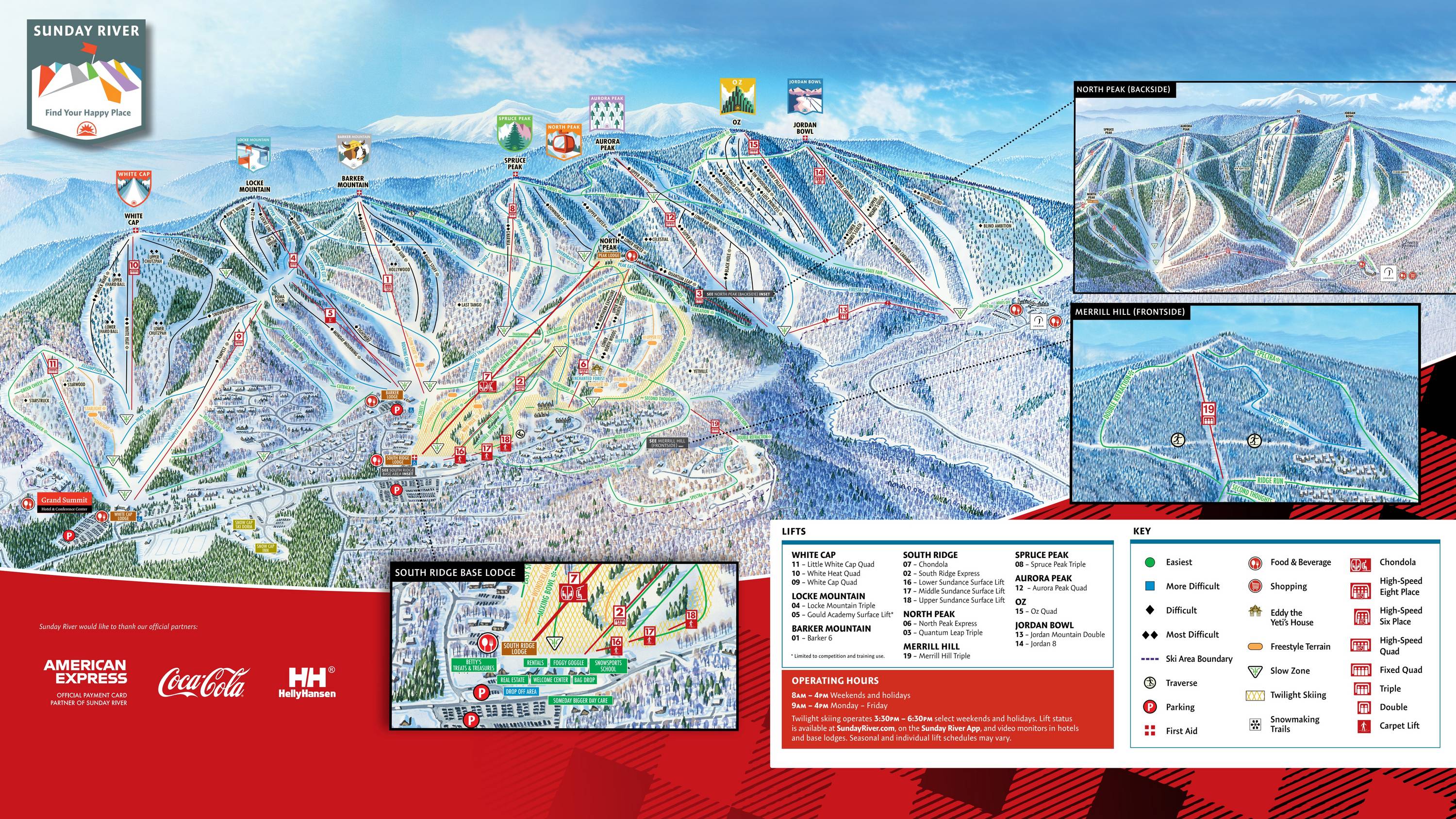 Piste map Sunday River