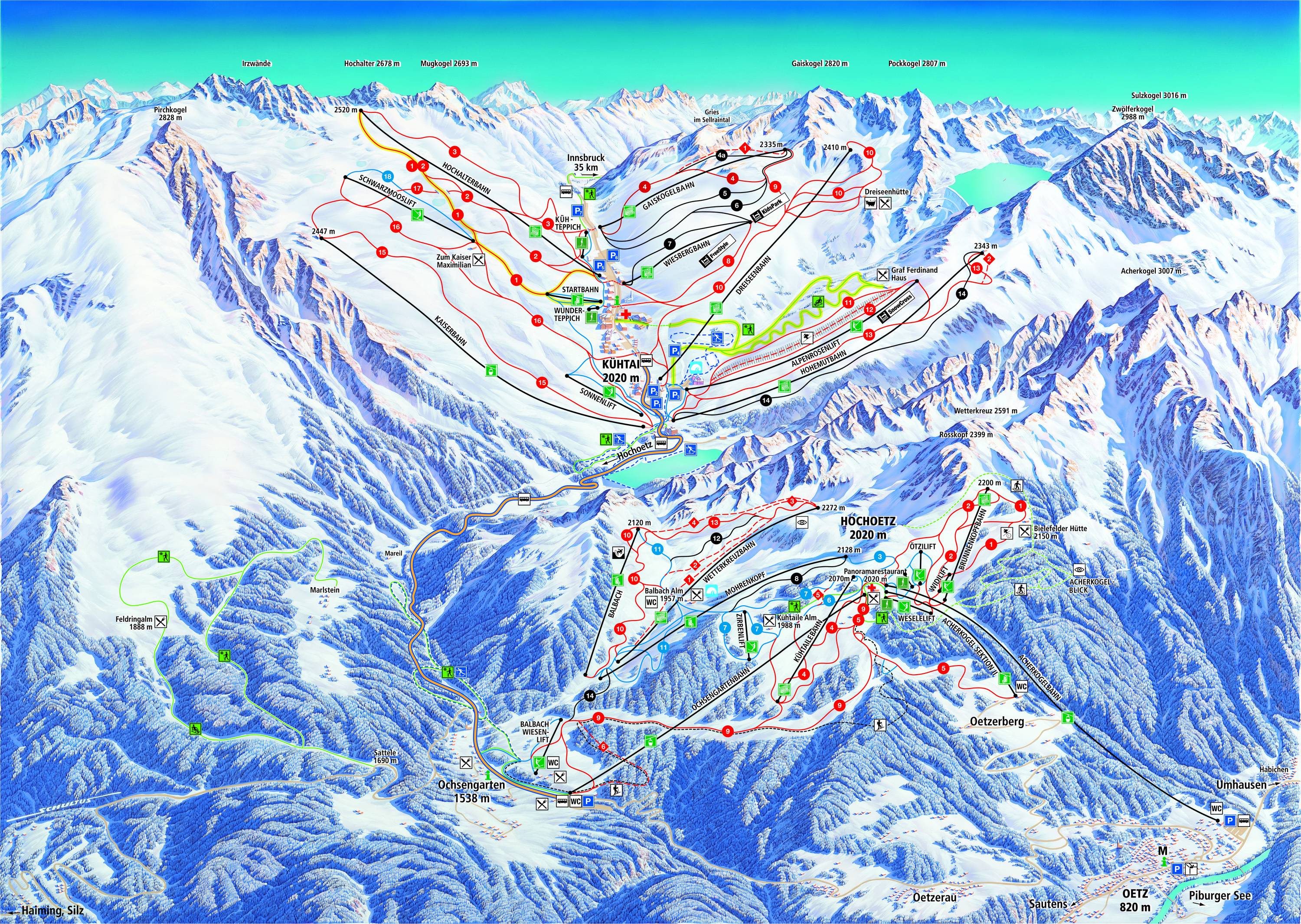 Piste map Oetz (Hochoetz)