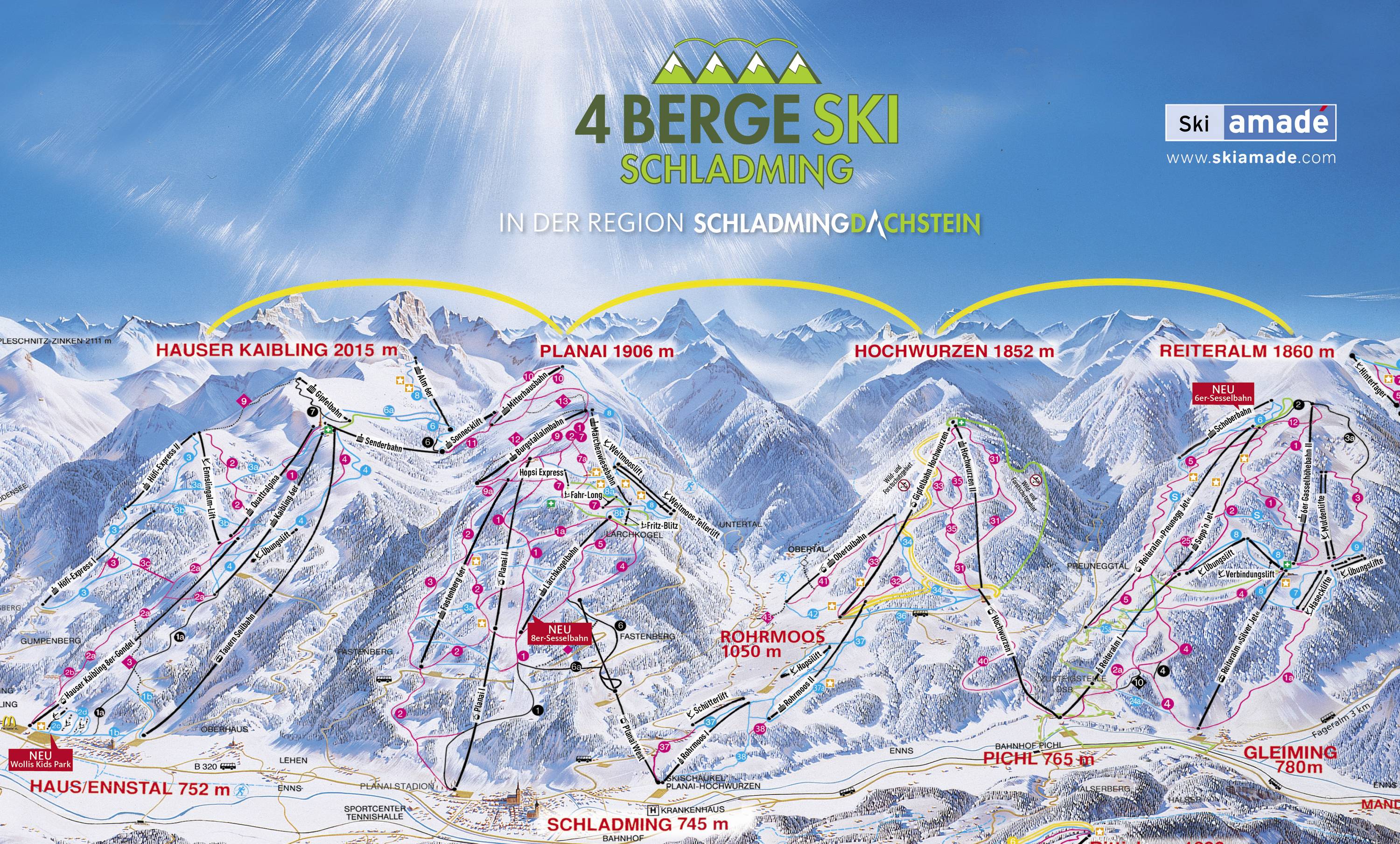 Piste map Schladming