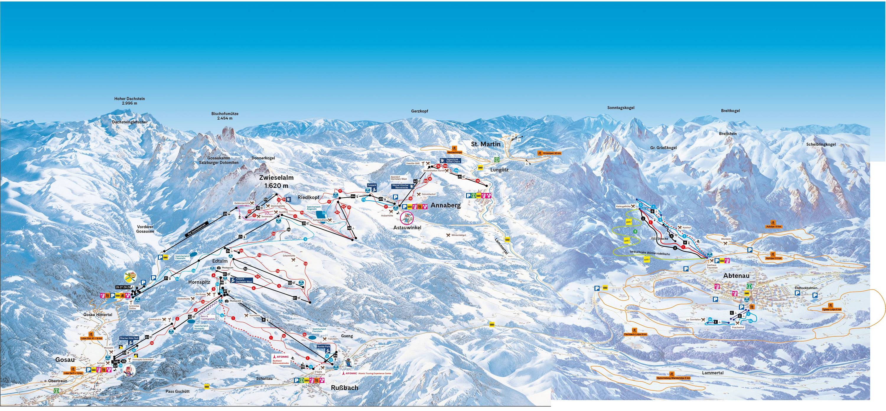 Piste map Annaberg-Lungtz