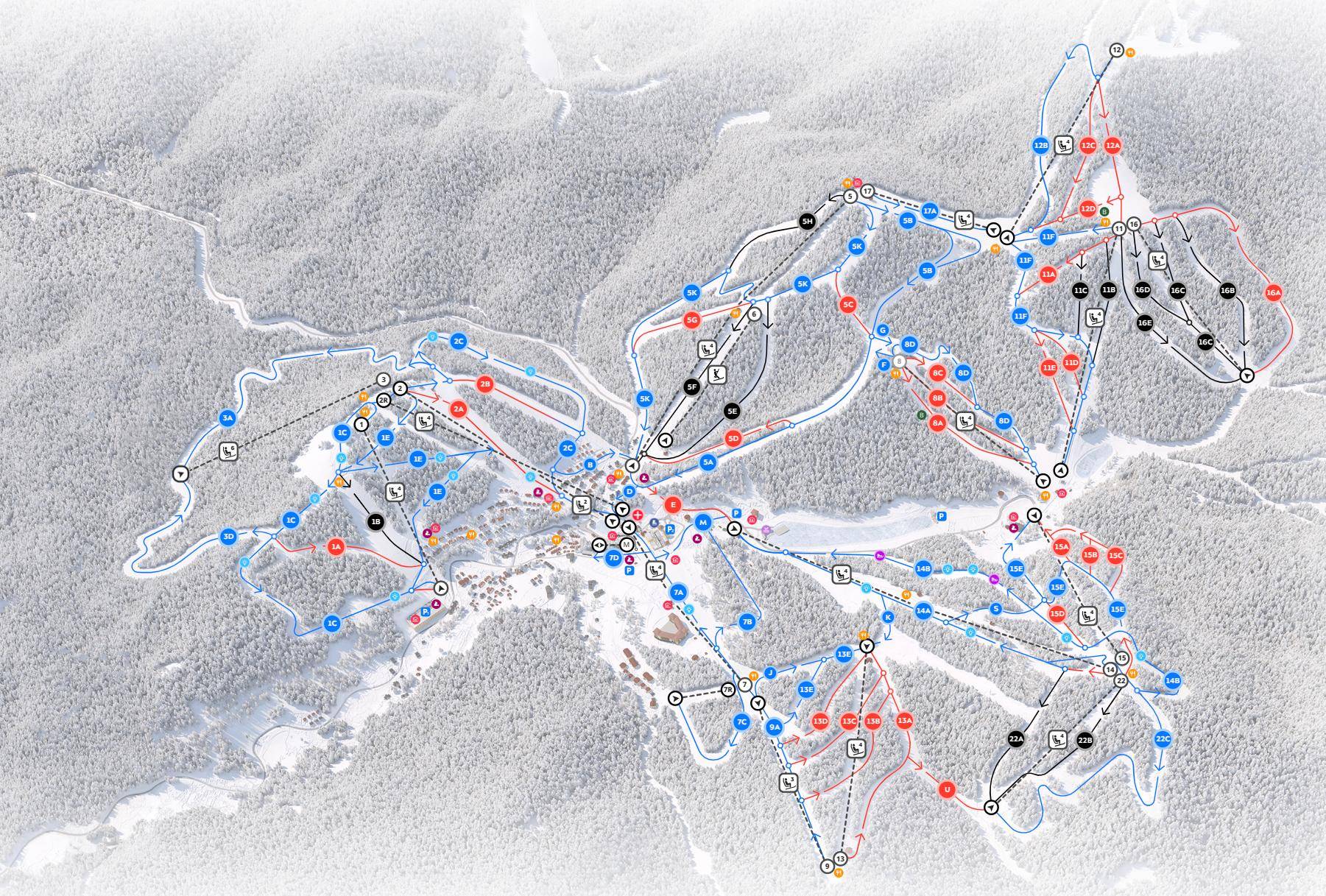 Piste map Bukovel