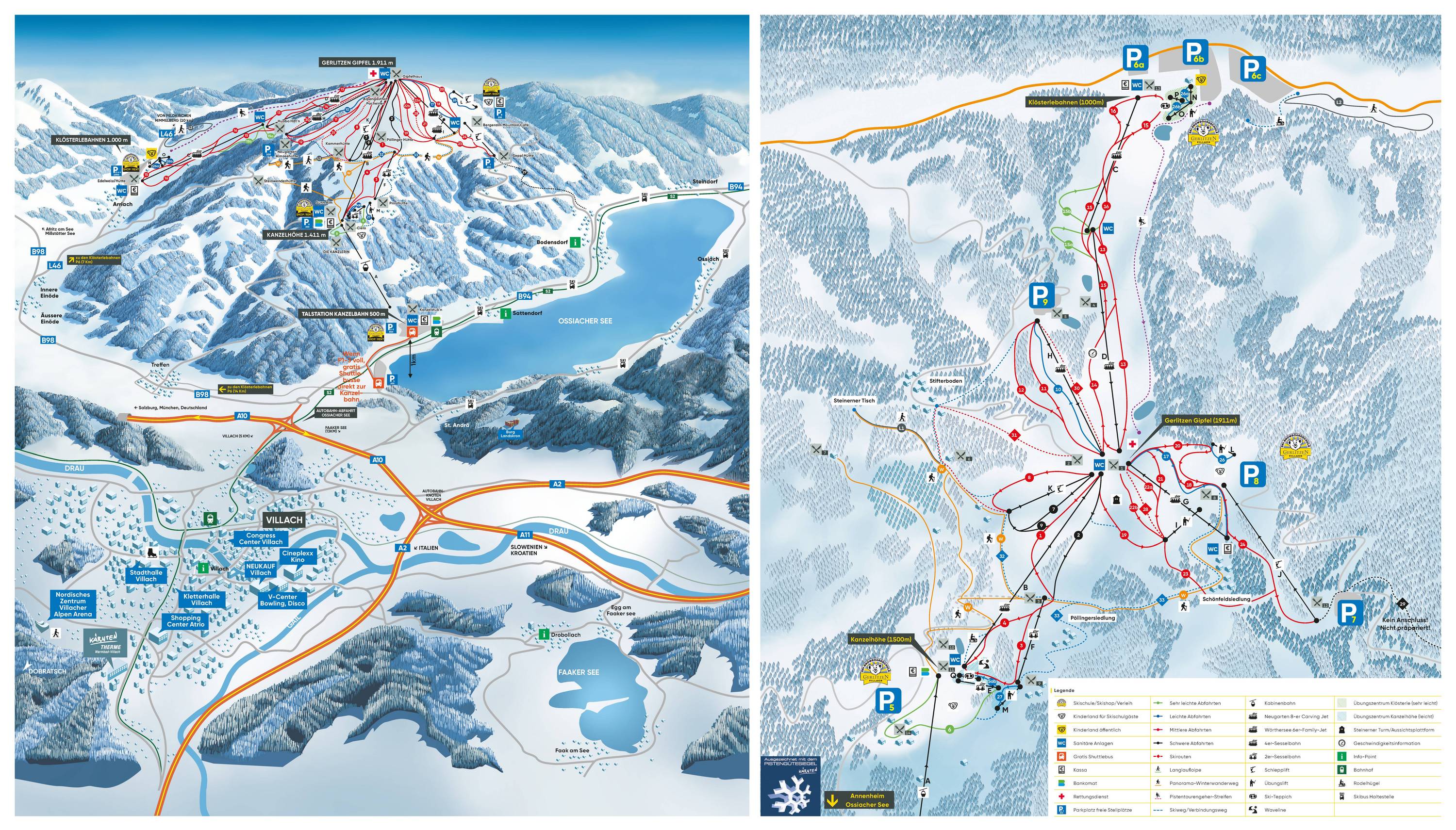 Piste map Gerlitzen