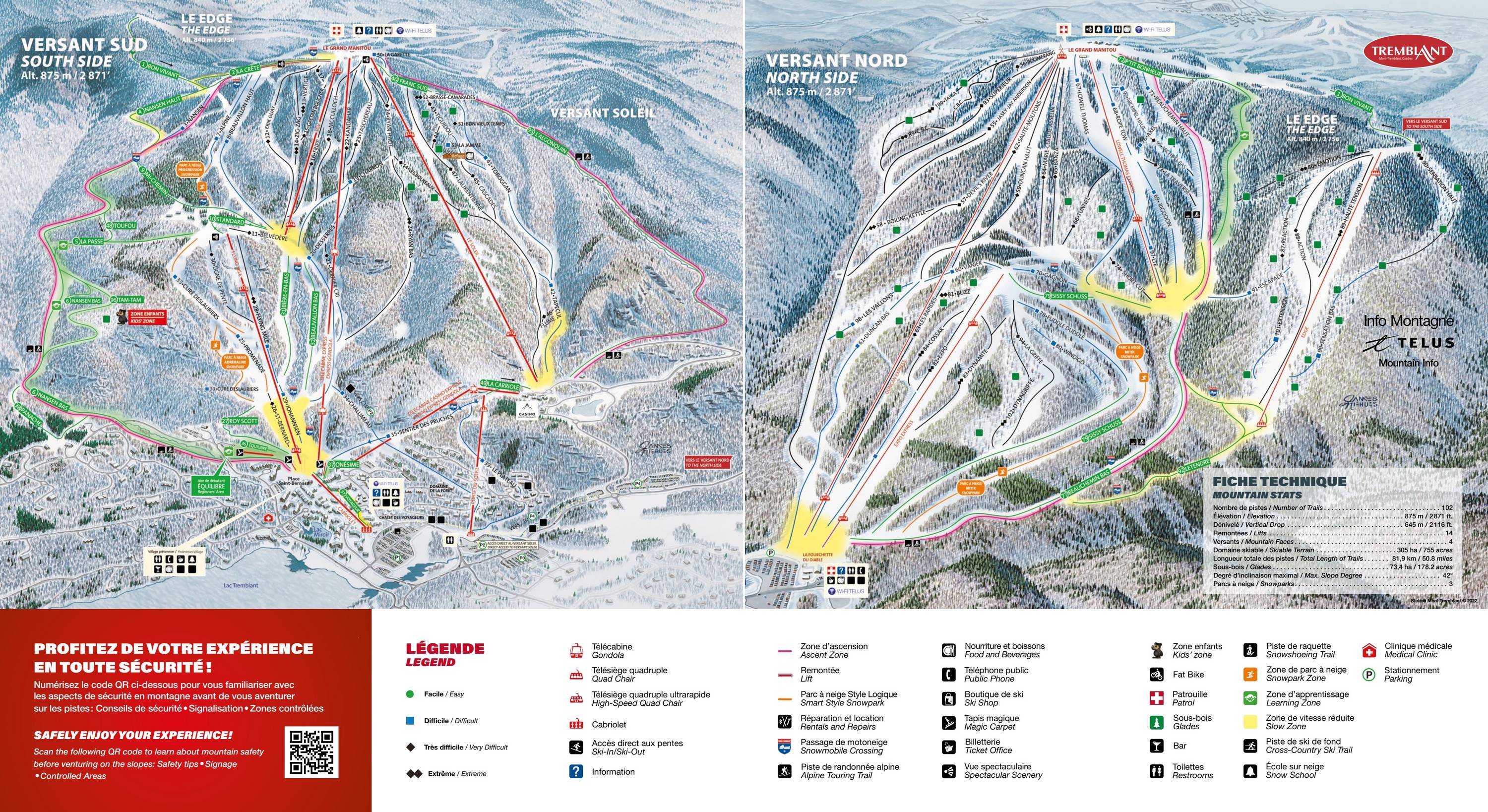 Piste map Tremblant