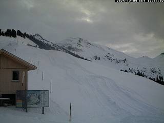 Grimmialp mountain station chairlift