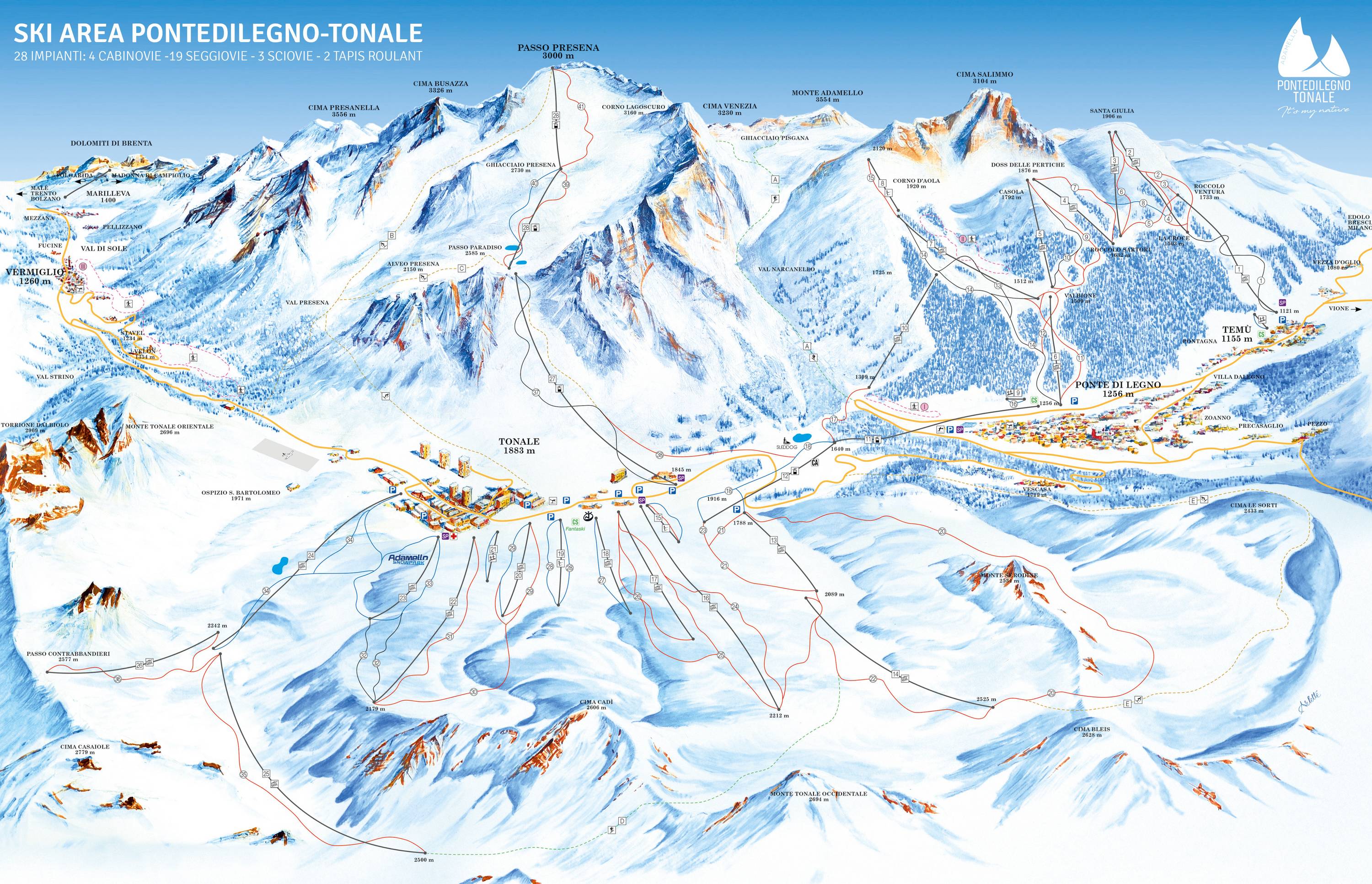 Ponte di Legno/Tonale/Presena/Temù (Adamello Ski)