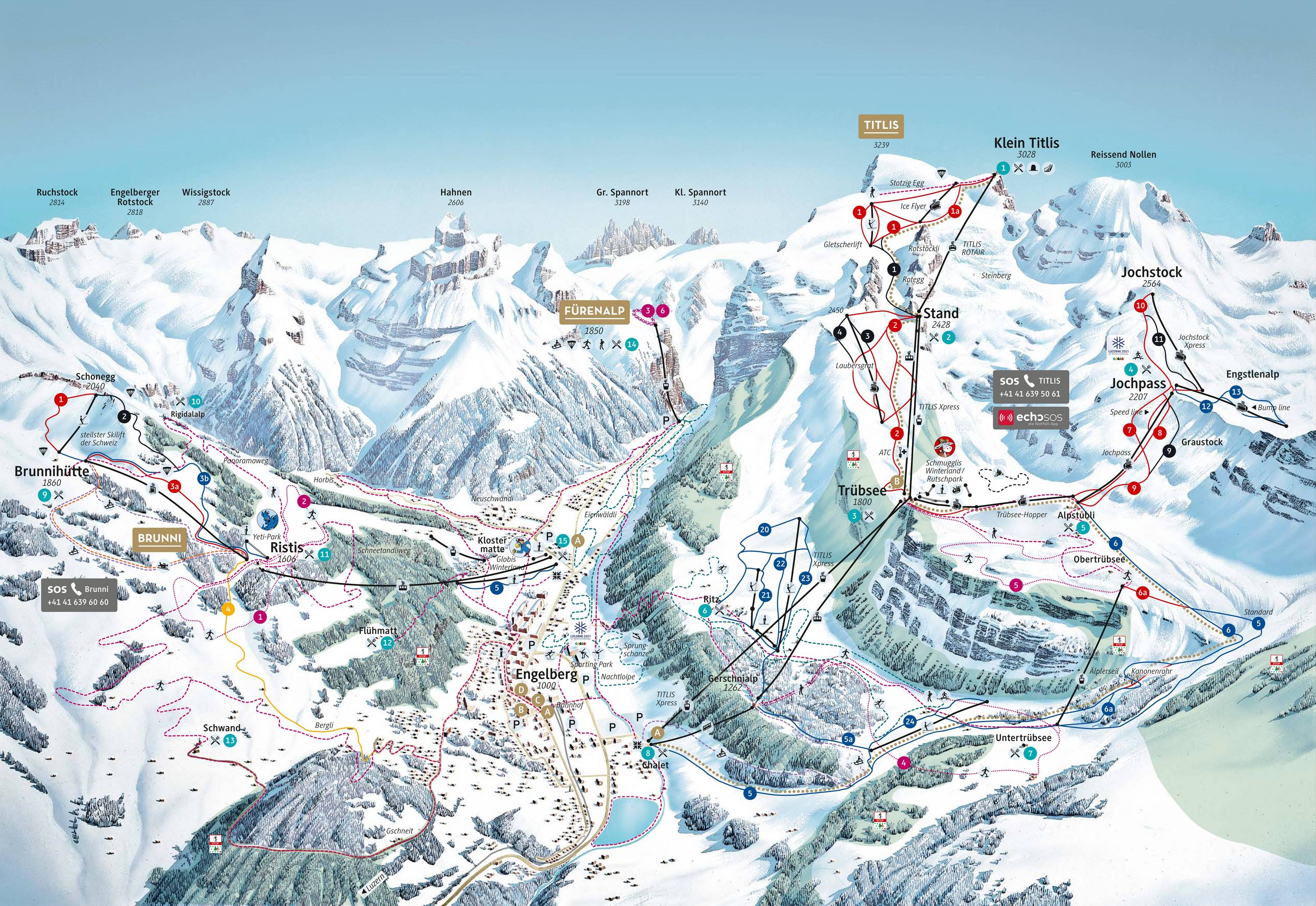 Piste map Engelberg